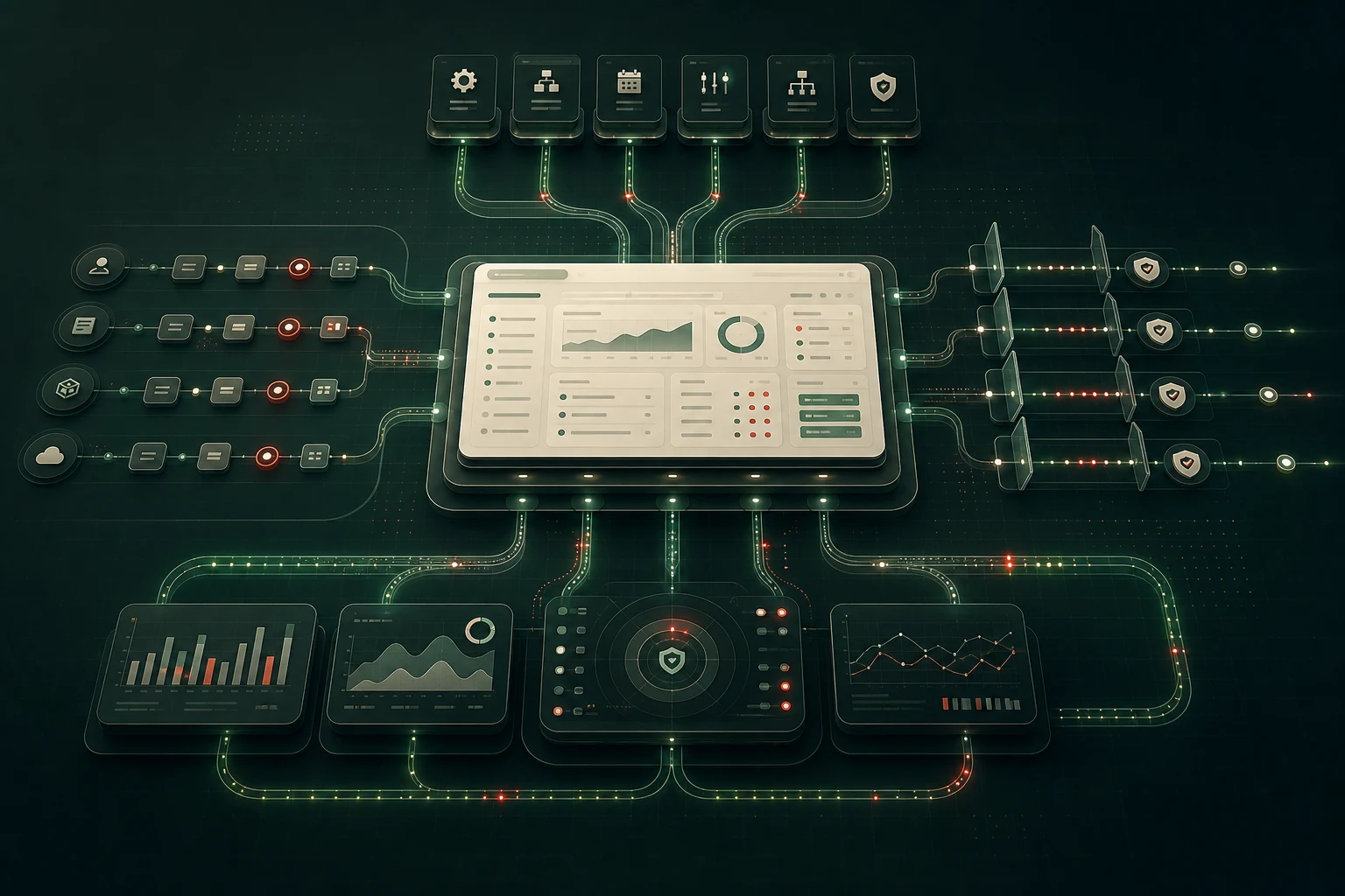 A connected operating surface for configuration, workflow, monitoring, and controlled access